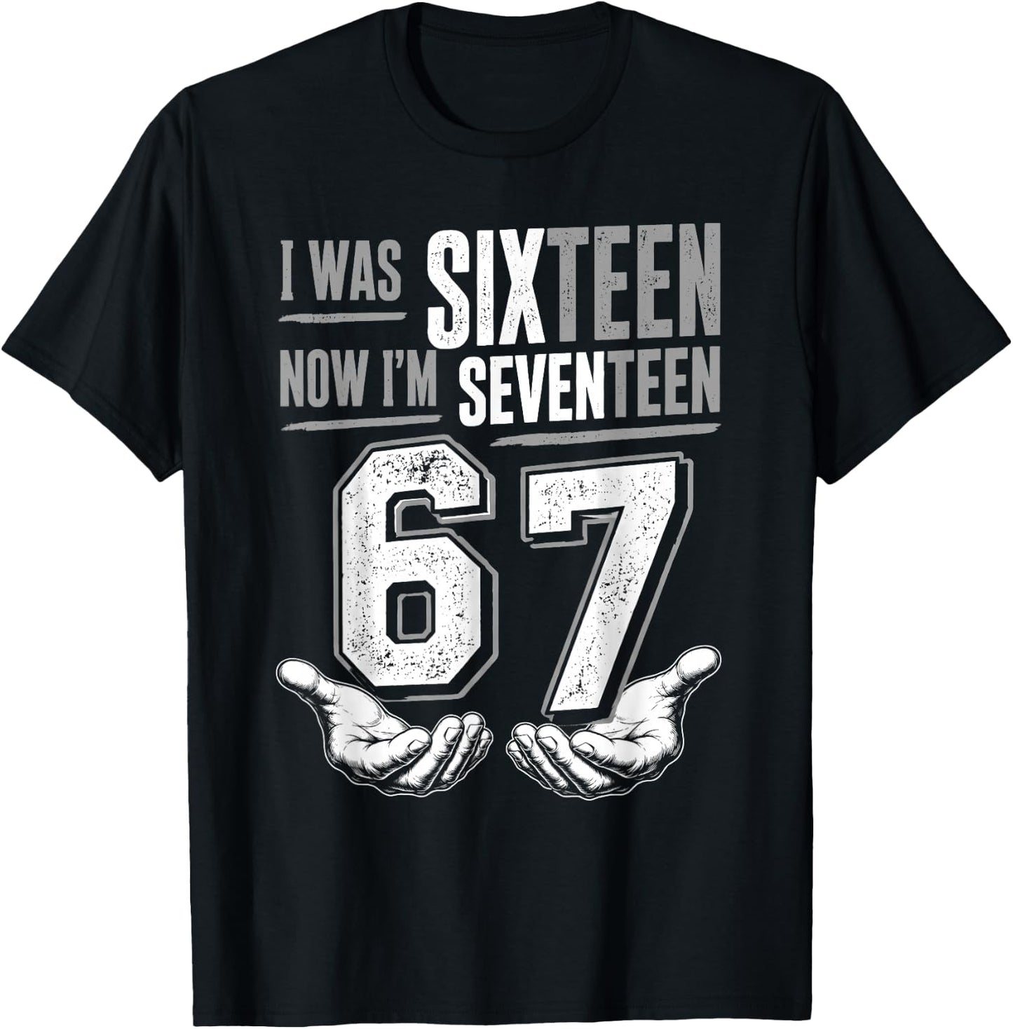I was 16 Now I’m 17 Year Old Funny Meme Seventeen 17th Bday T-Shirt - T-Shirt | Black