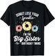 Big Sister to Birthday Twins Donut Theme Party 1st 2nd 3rd T-Shirt - T-Shirt | Black