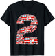 Fire Truck 2nd Birthday Boy 2 Year Old Toddler Firefighter T-Shirt - T-Shirt | Black