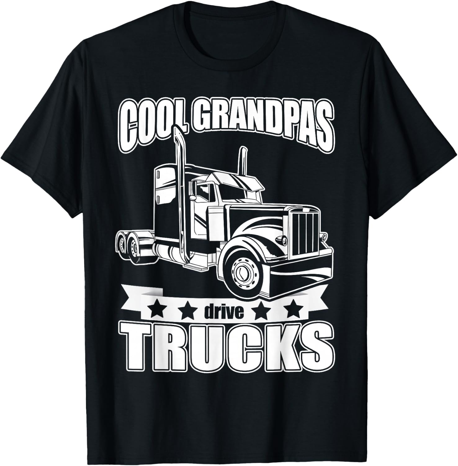 Cool Grandpas drive trucks T-Shirt - T-Shirt | Black