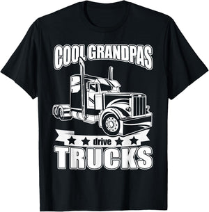 Cool Grandpas drive trucks T-Shirt - T-Shirt | Black