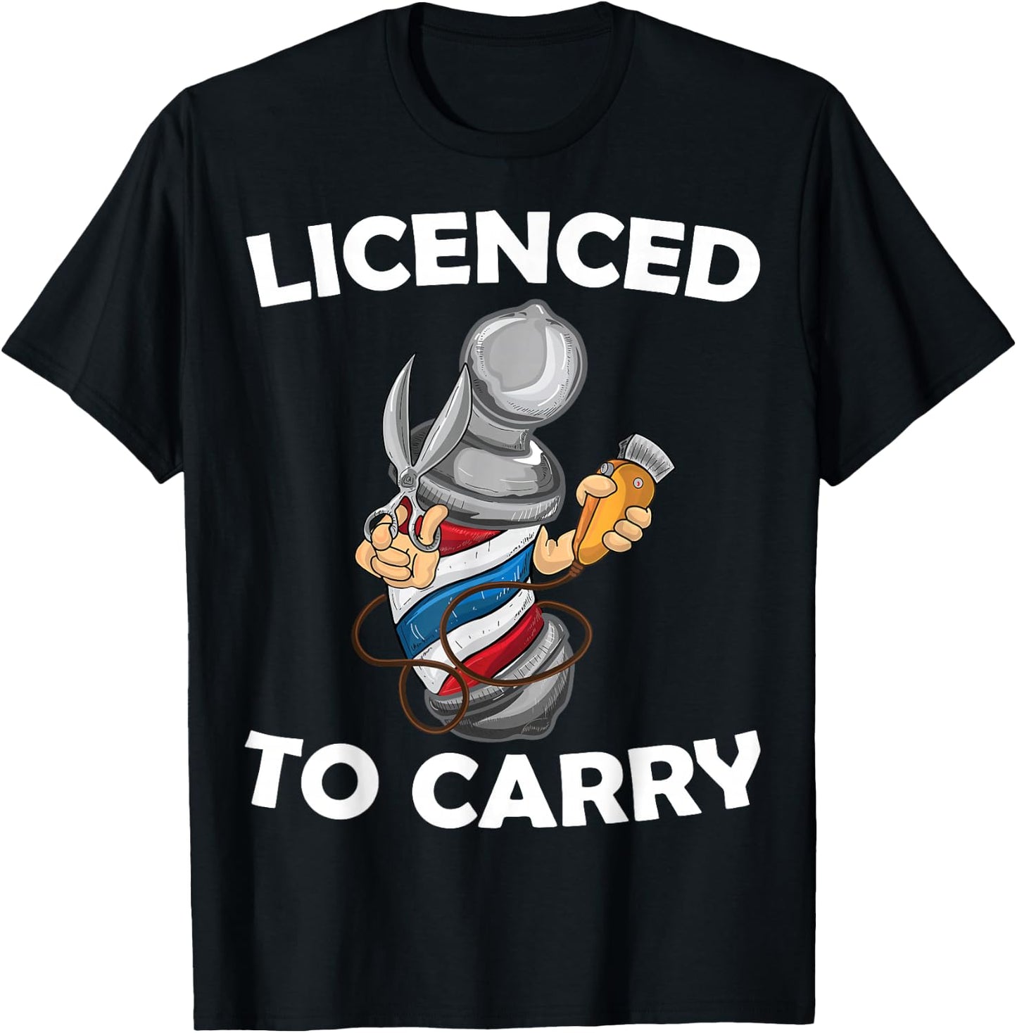 Funny Barber Design Hair Stylist Barbershop Lovers T-Shirt - T-Shirt | Black