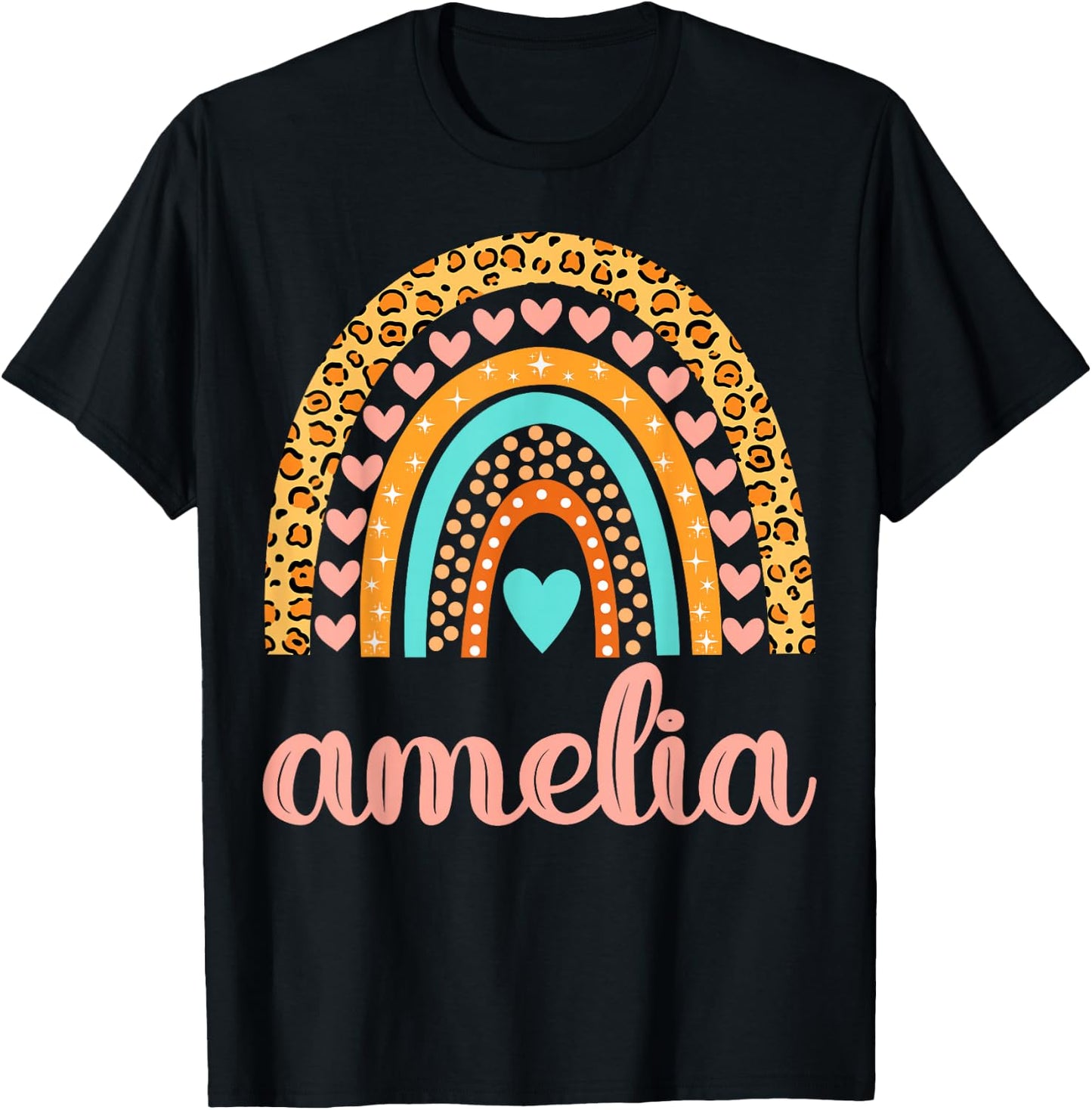 Amelia Amelia Name Birthday Shirt Gift T-Shirt - T-Shirt | Black