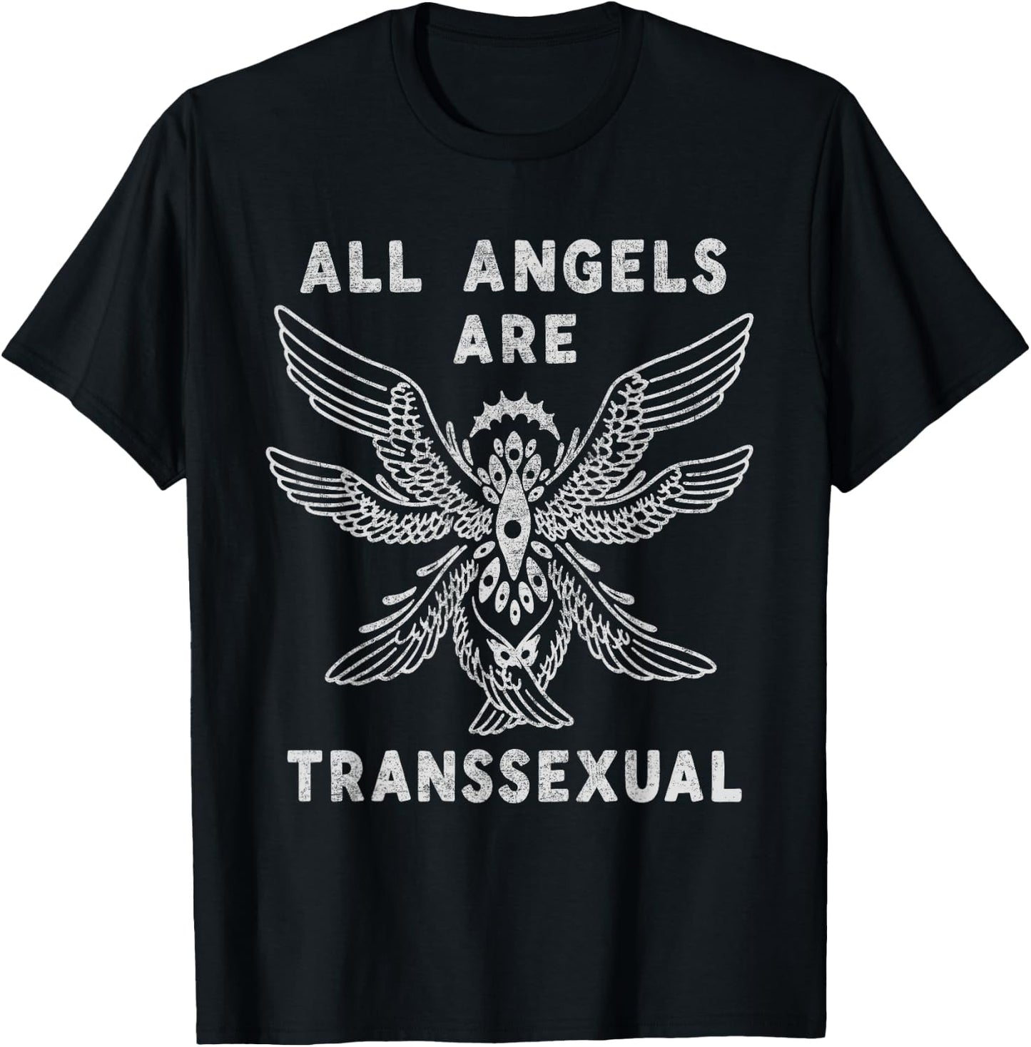 All Angels are Transsexual Biblically Accurate Angel T-Shirt - T-Shirt | Black