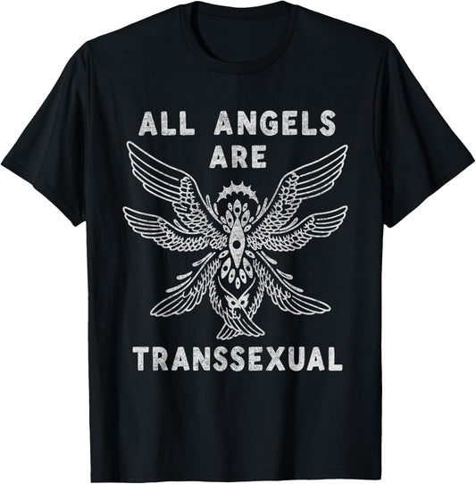 All Angels are Transsexual Biblically Accurate Angel T-Shirt - T-Shirt | Black
