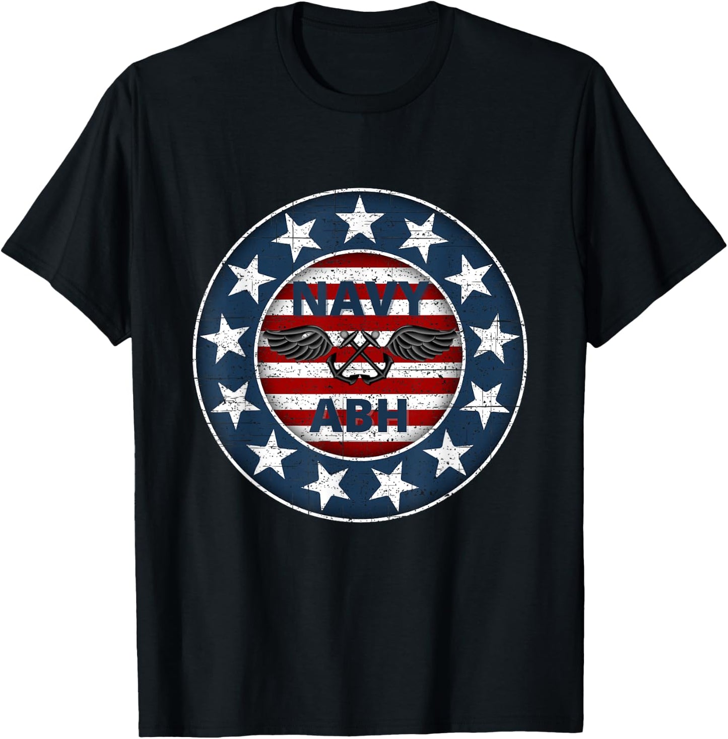 Navy Aviation Boatswain Mate Stars and Stripes T-Shirt - T-Shirt | Black