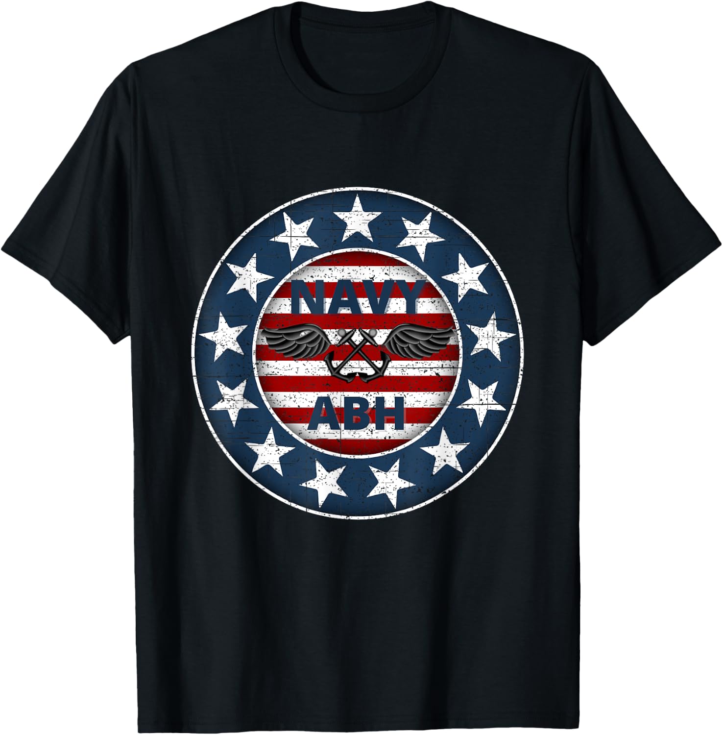 Navy Aviation Boatswain Mate Stars and Stripes T-Shirt - T-Shirt | Black