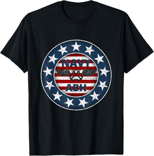 Navy Aviation Boatswain Mate Stars and Stripes T-Shirt - T-Shirt | Black