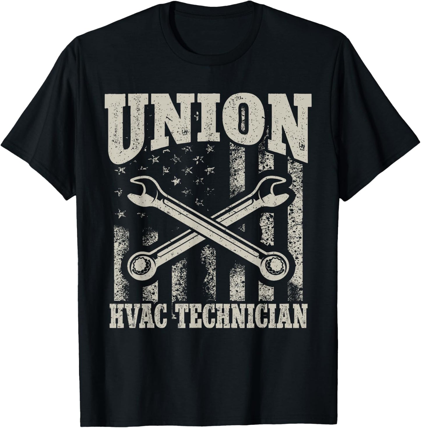 HVAC Mechanic Certified HVAC Tech Union HVAC Technician T-Shirt - T-Shirt | Black