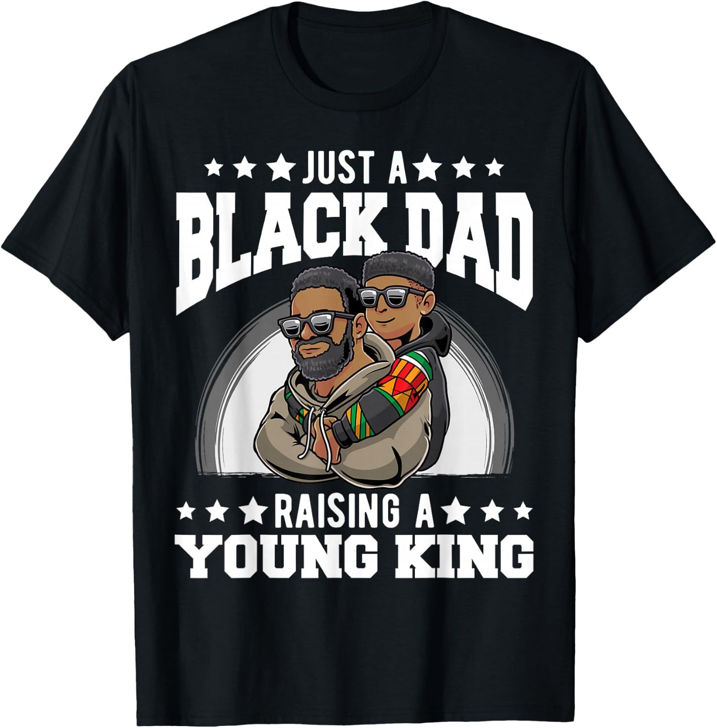 Black Dad Father And Son African American Boy Father's Day T-Shirt - T-Shirt | Black