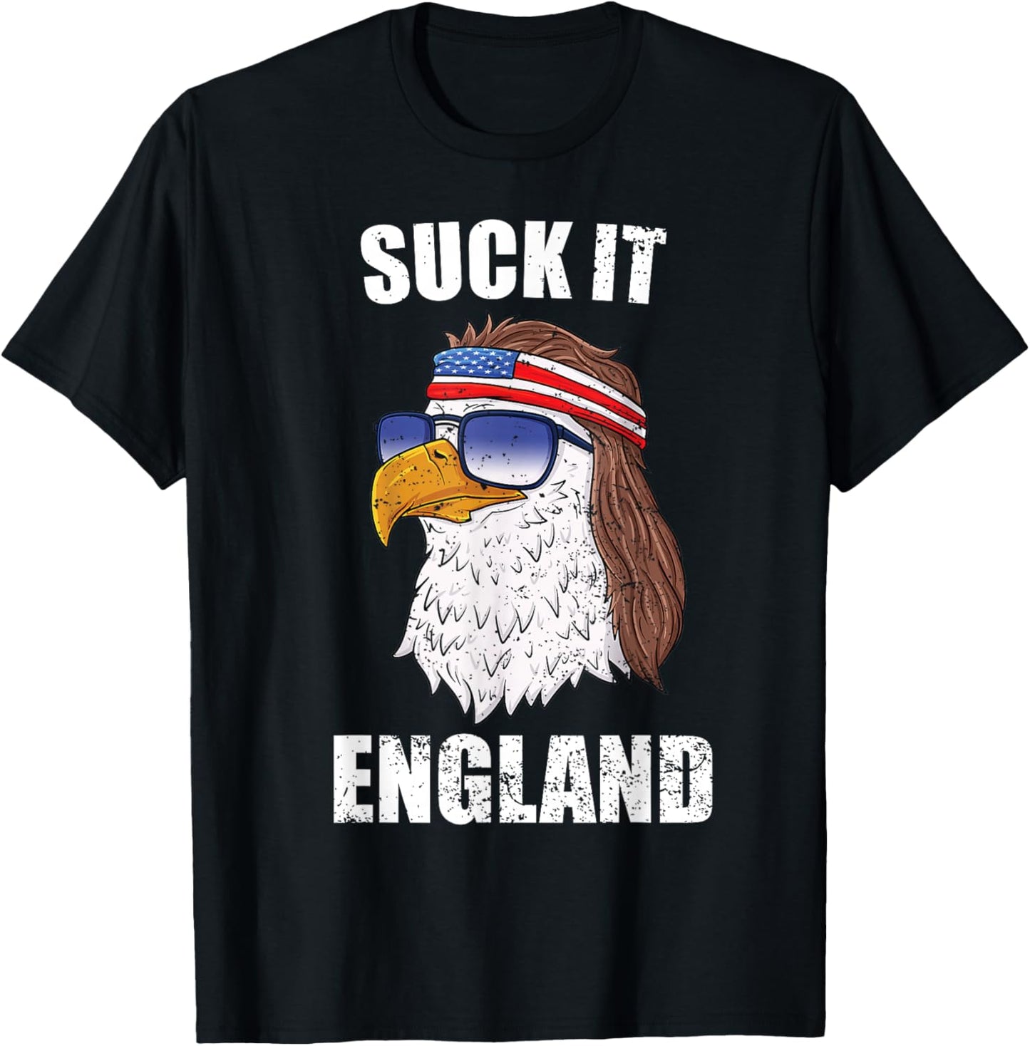 Suck It England Eagle Mullet 4th of July Shirt Women T-Shirt - T-Shirt | Black