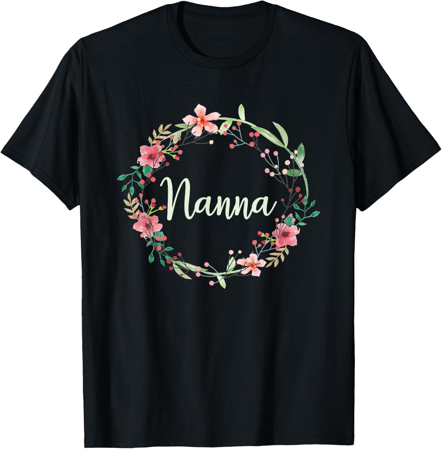 Best Nanna Ever Shirt, T Shirts Gift Grandmothers, 5D T-Shirt - T-Shirt | Black