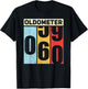 Oldometer 59-60 Funny 60th Birthday Odometer Gift Oldometer T-Shirt - T-Shirt | Black