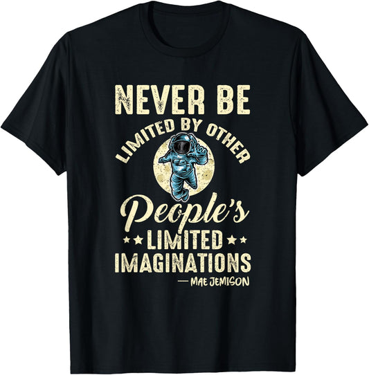 Mae Jemison Vintage Quote American Black Woman Astronaut T-Shirt - T-Shirt | Black