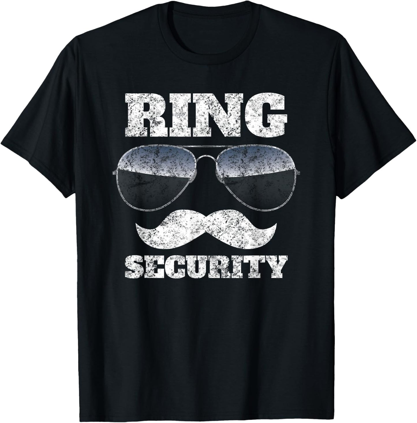 Vintage Ring Security Funny Wedding Party Ring Bearer Shirt T-Shirt - T-Shirt | Black