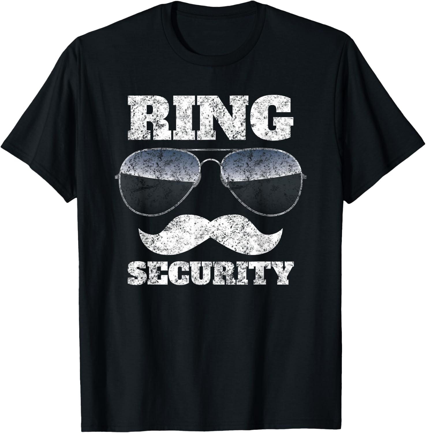 Vintage Ring Security Funny Wedding Party Ring Bearer Shirt T-Shirt - T-Shirt | Black