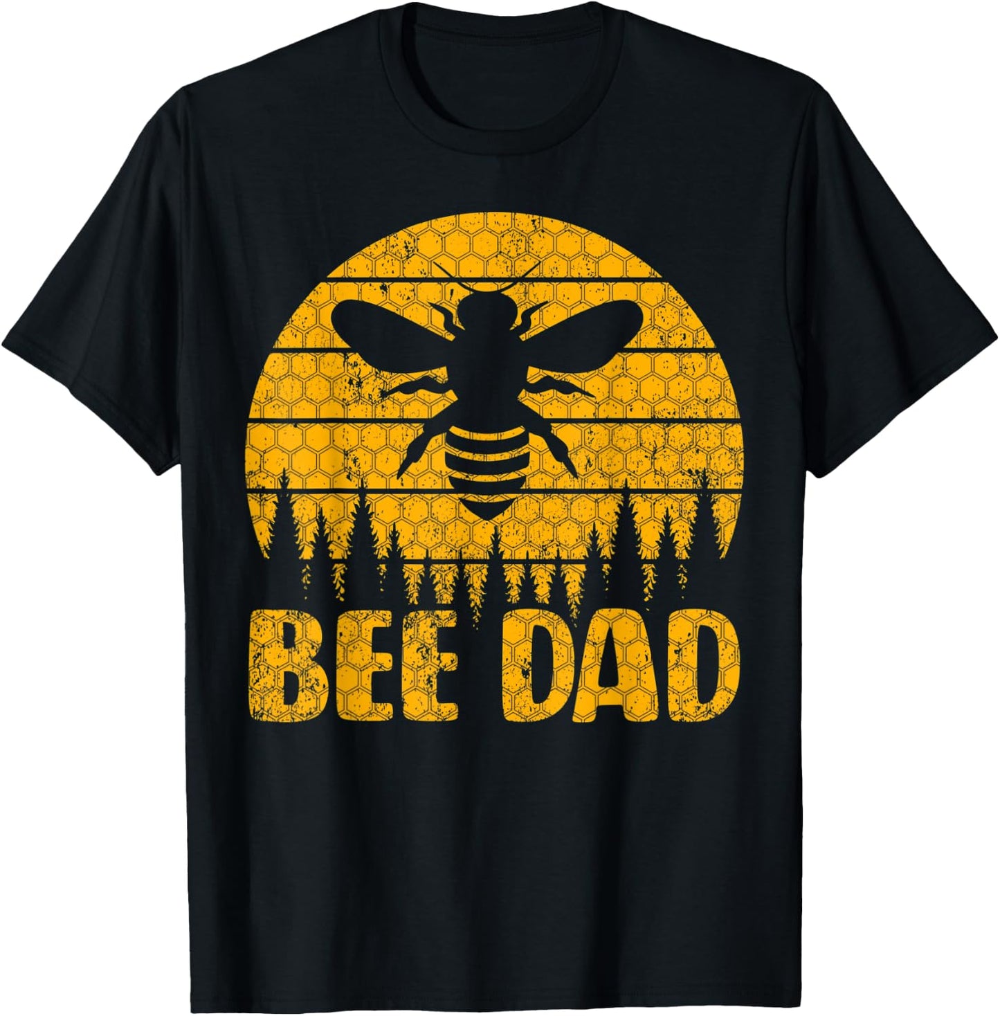 Bee Vintage Beekeeper Keeping Bee Dad Father's Day T-Shirt - T-Shirt | Black