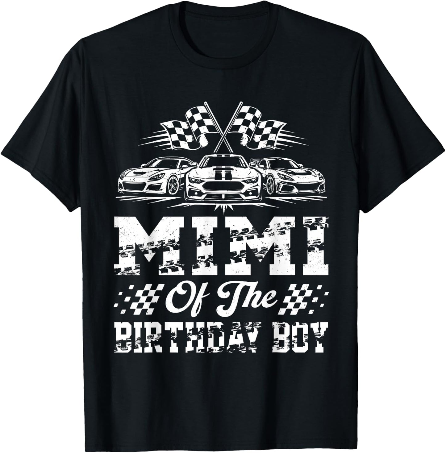 Mimi of The Birthday Boy Racing Family Race Car T-Shirt - T-Shirt | Black