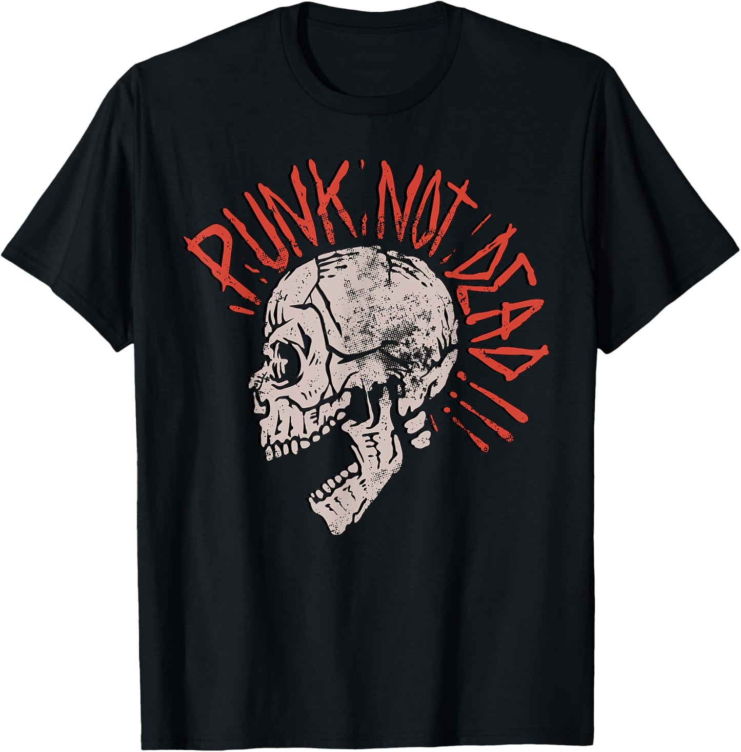 Punks Not Dead - Vintage Grunge - Punk is Not Dead - Rock T-Shirt - T-Shirt | Black