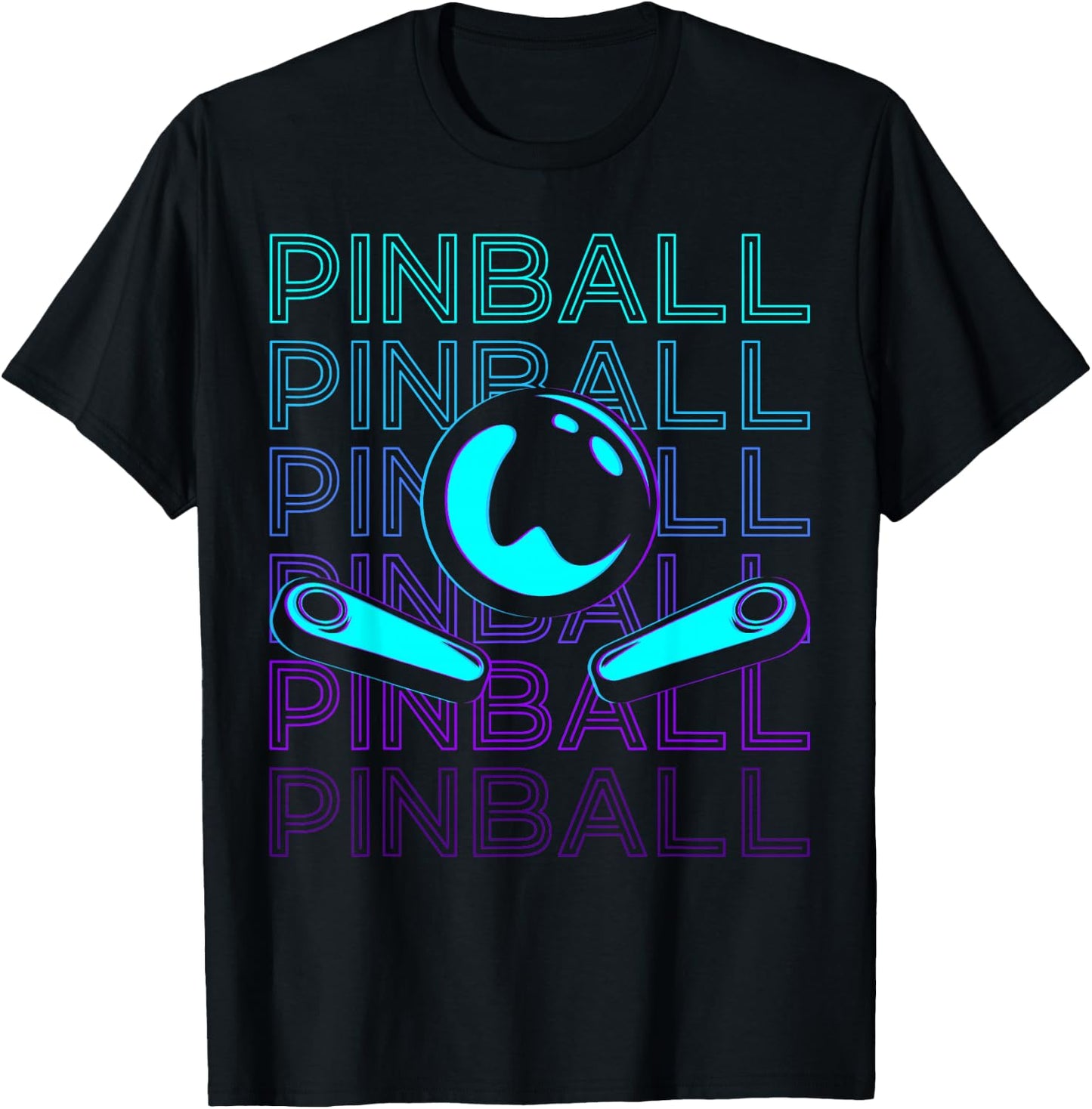 Pinball Player Retro T-Shirt - T-Shirt | Black
