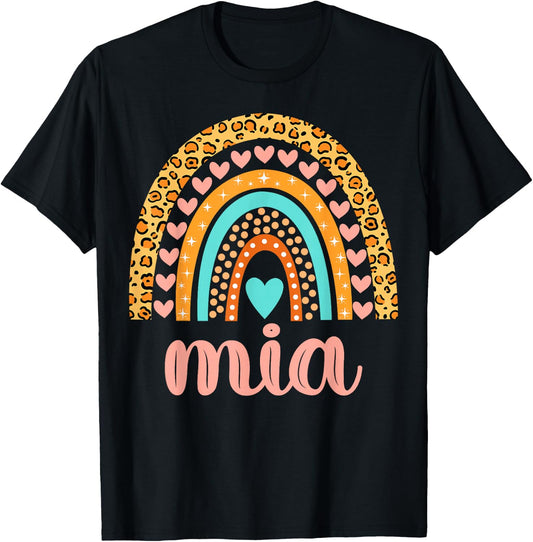 Mia Mia Name Birthday Shirt Gift T-Shirt - T-Shirt | Black