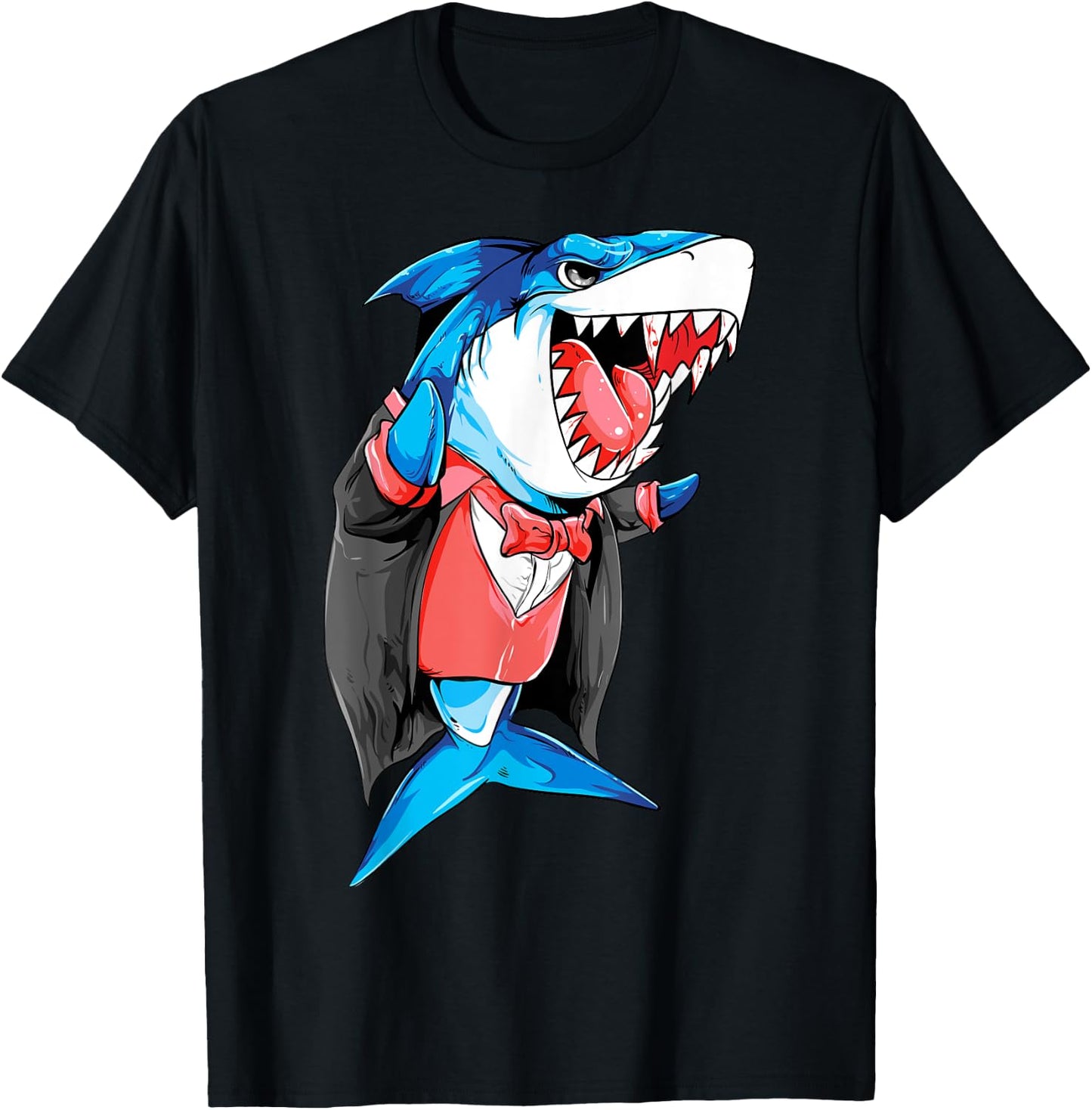 Vampire Shark Dracula Jawsome Halloween Costume T-Shirt - T-Shirt | Black