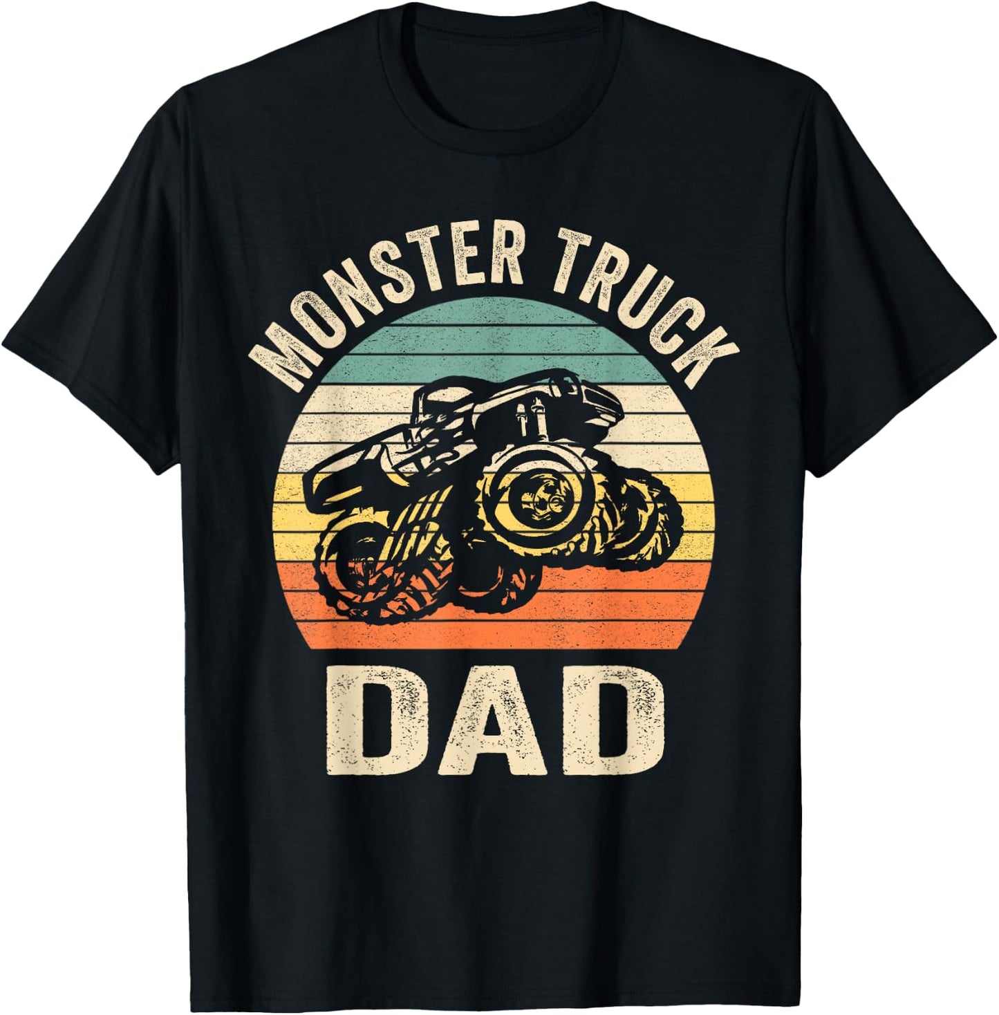Monster Truck Dad Shirt Retro Vintage Monster Truck Shirt T-Shirt - T-Shirt | Black