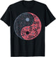 Yin Yang Floral Design - Colorful Edition T-Shirt - T-Shirt | Black
