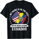 American Patriot Ecuador Flag American Ecuadorian Roots T-Shirt - T-Shirt | Black