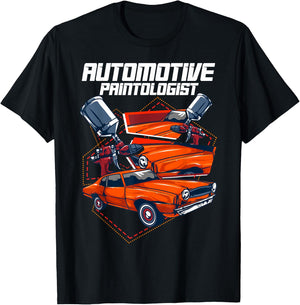 Automotive Paintologist Funny Car Repair Painter T-Shirt - T-Shirt | Black
