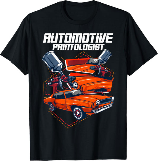 Automotive Paintologist Funny Car Repair Painter T-Shirt - T-Shirt | Black