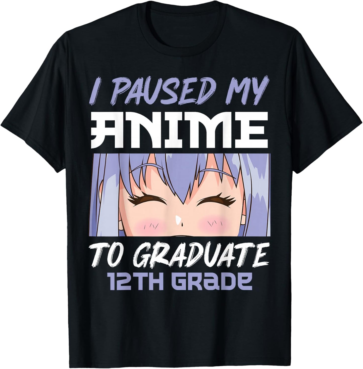 Graduation 12th grade Class 2022 Anime Graduate Girls T-Shirt - T-Shirt | Black
