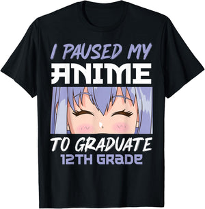 Graduation 12th grade Class 2022 Anime Graduate Girls T-Shirt - T-Shirt | Black