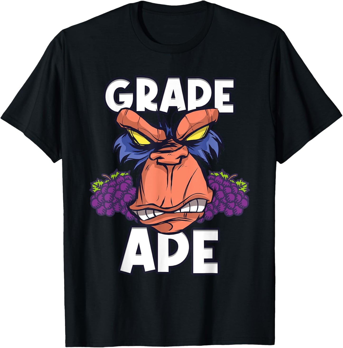 Grape Apes Grapes T-Shirt - T-Shirt | Black