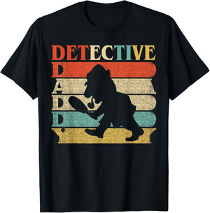 Retro Vintage Daddy Detective sherlock holmes Dad T-Shirt - T-Shirt | Black