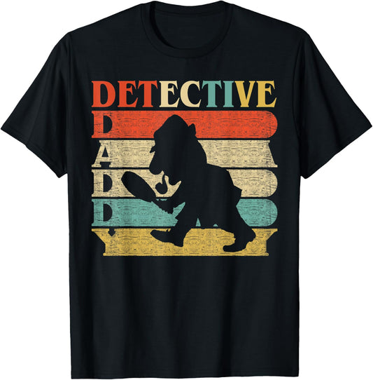 Retro Vintage Daddy Detective sherlock holmes Dad T-Shirt - T-Shirt | Black
