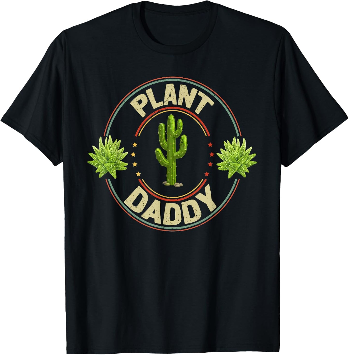 Plant Daddy Funny Quote Succulent Garden Style T-Shirt - T-Shirt | Black