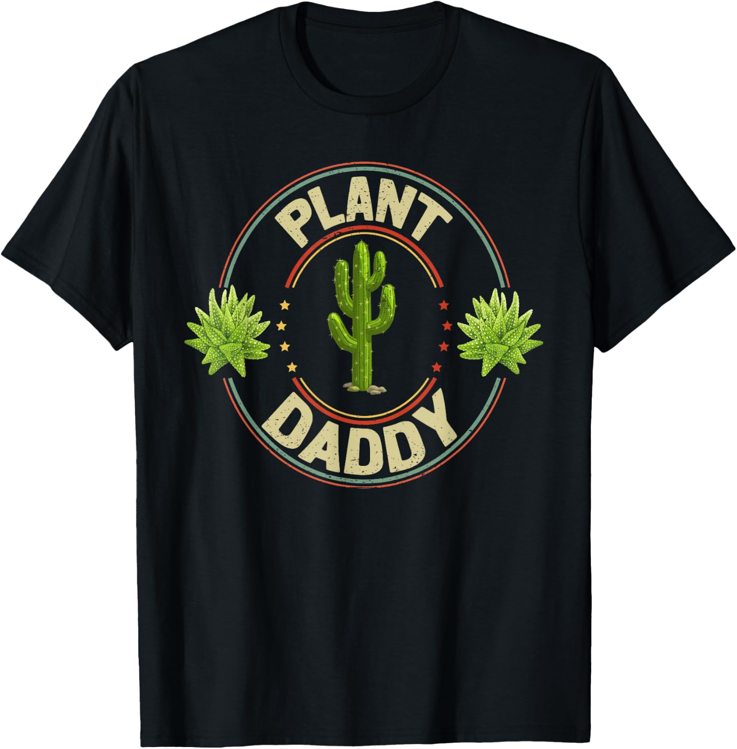 Plant Daddy Funny Quote Succulent Garden Style T-Shirt - T-Shirt | Black