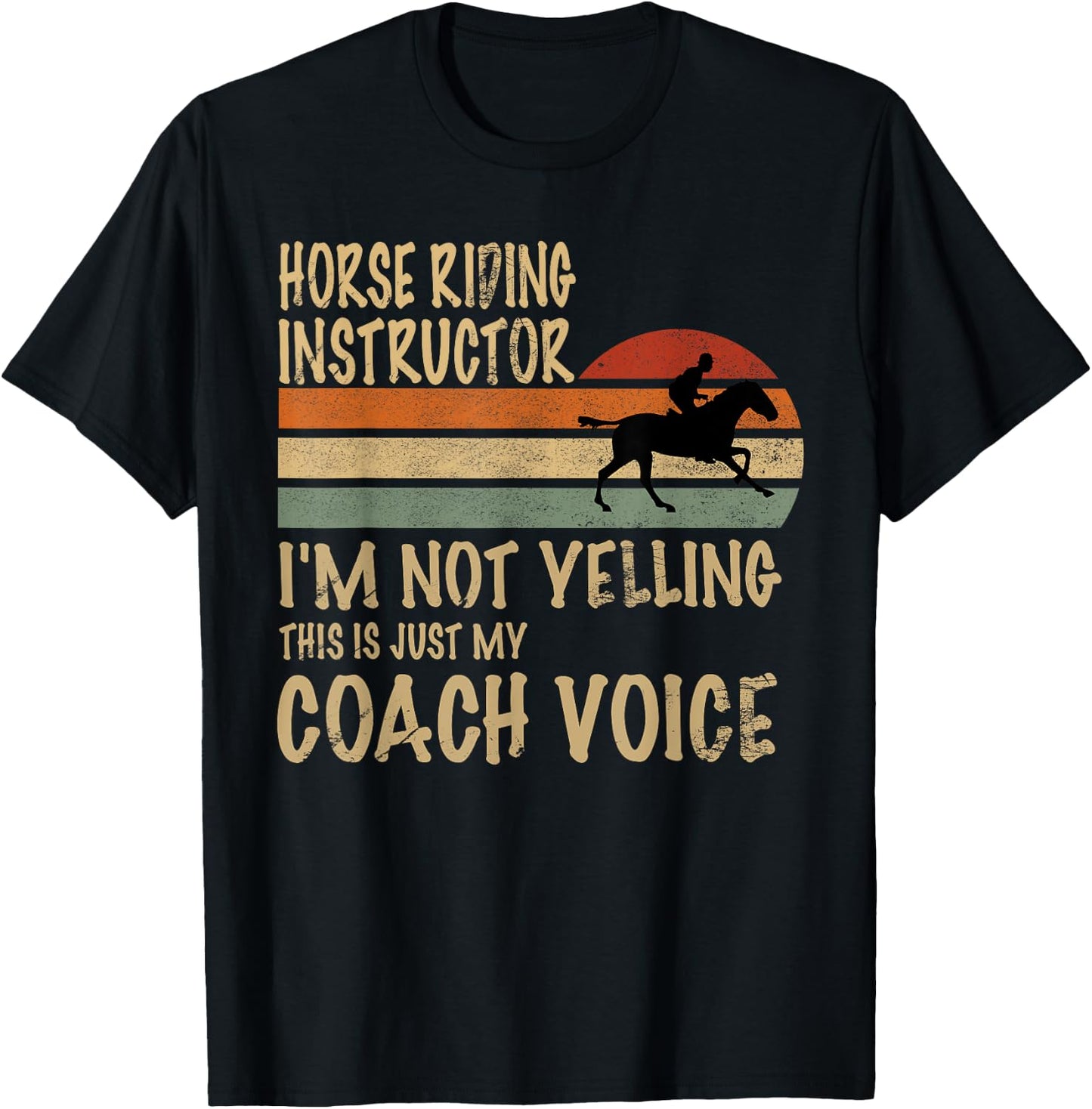 Horse Trainer Im Not Yelling Love Horse Riding Equestrian T-Shirt - T-Shirt | Black
