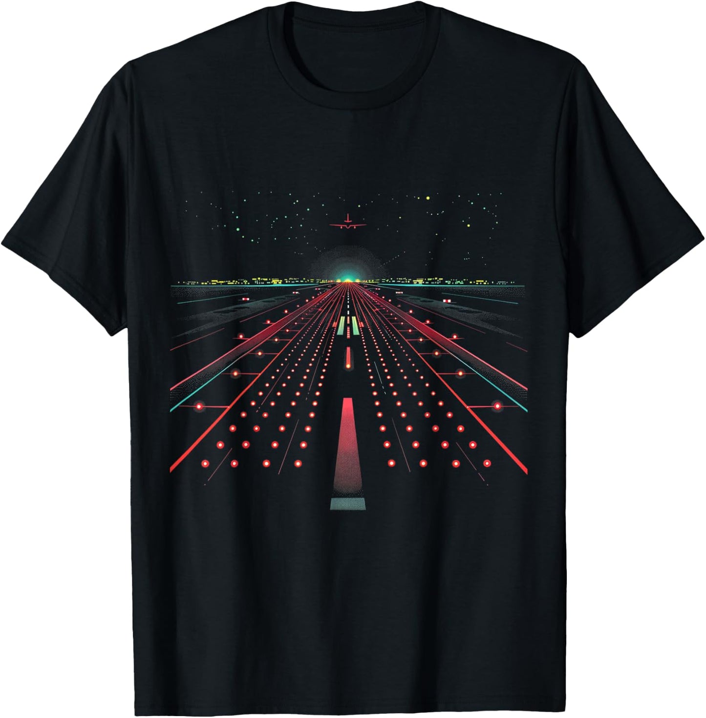 Air Traffic Controller Pilot Airplane Airport Runway T-Shirt - T-Shirt | Black