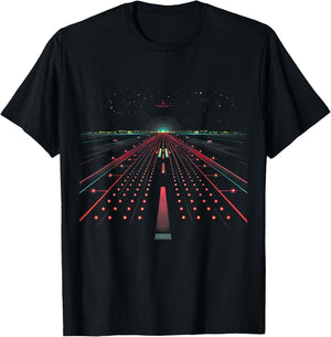 Air Traffic Controller Pilot Airplane Airport Runway T-Shirt - T-Shirt | Black