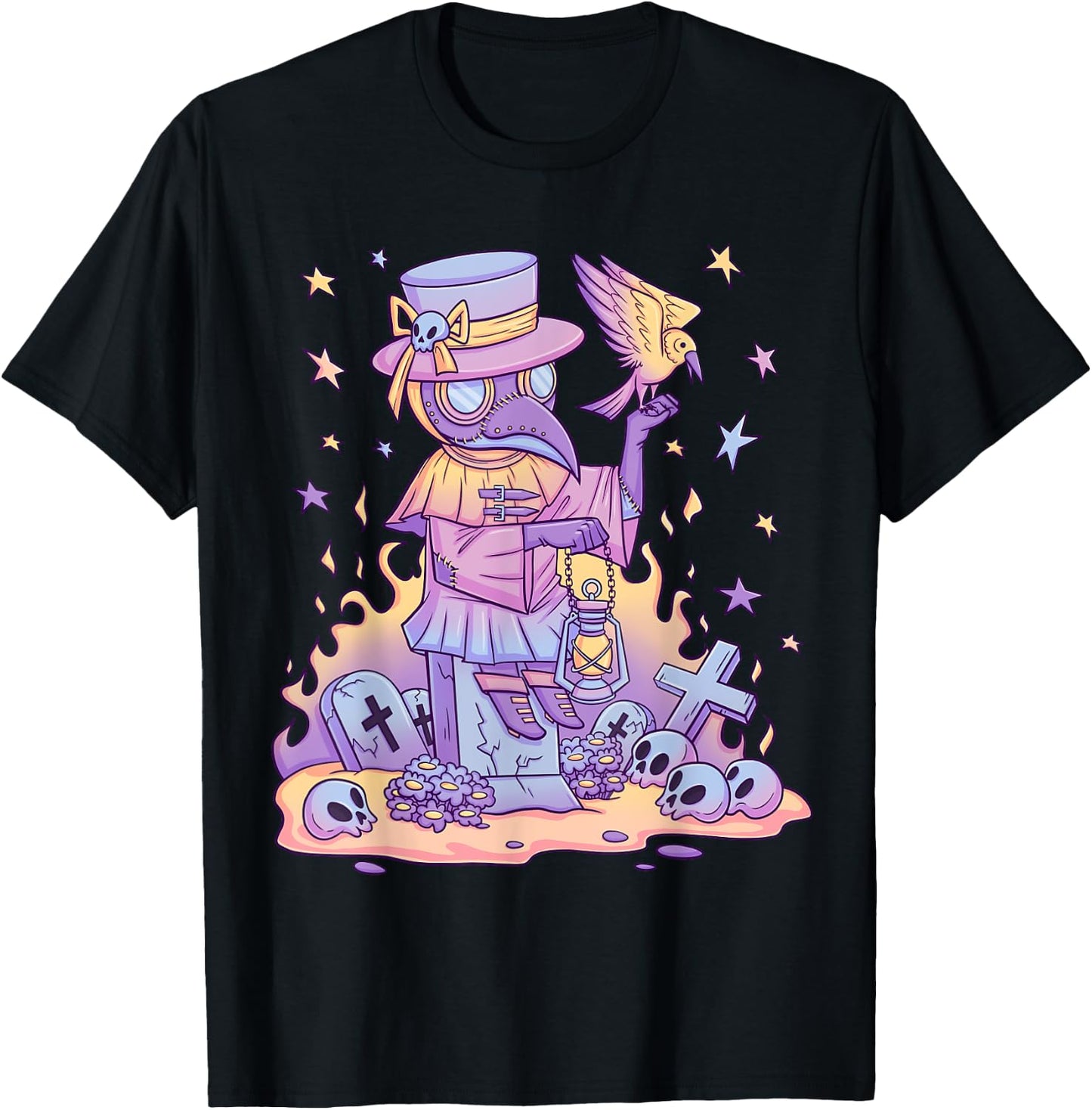 Cute Creepy Doctor Anime Pastel Kawaii Clothing Pastel Goth T-Shirt - T-Shirt | Black
