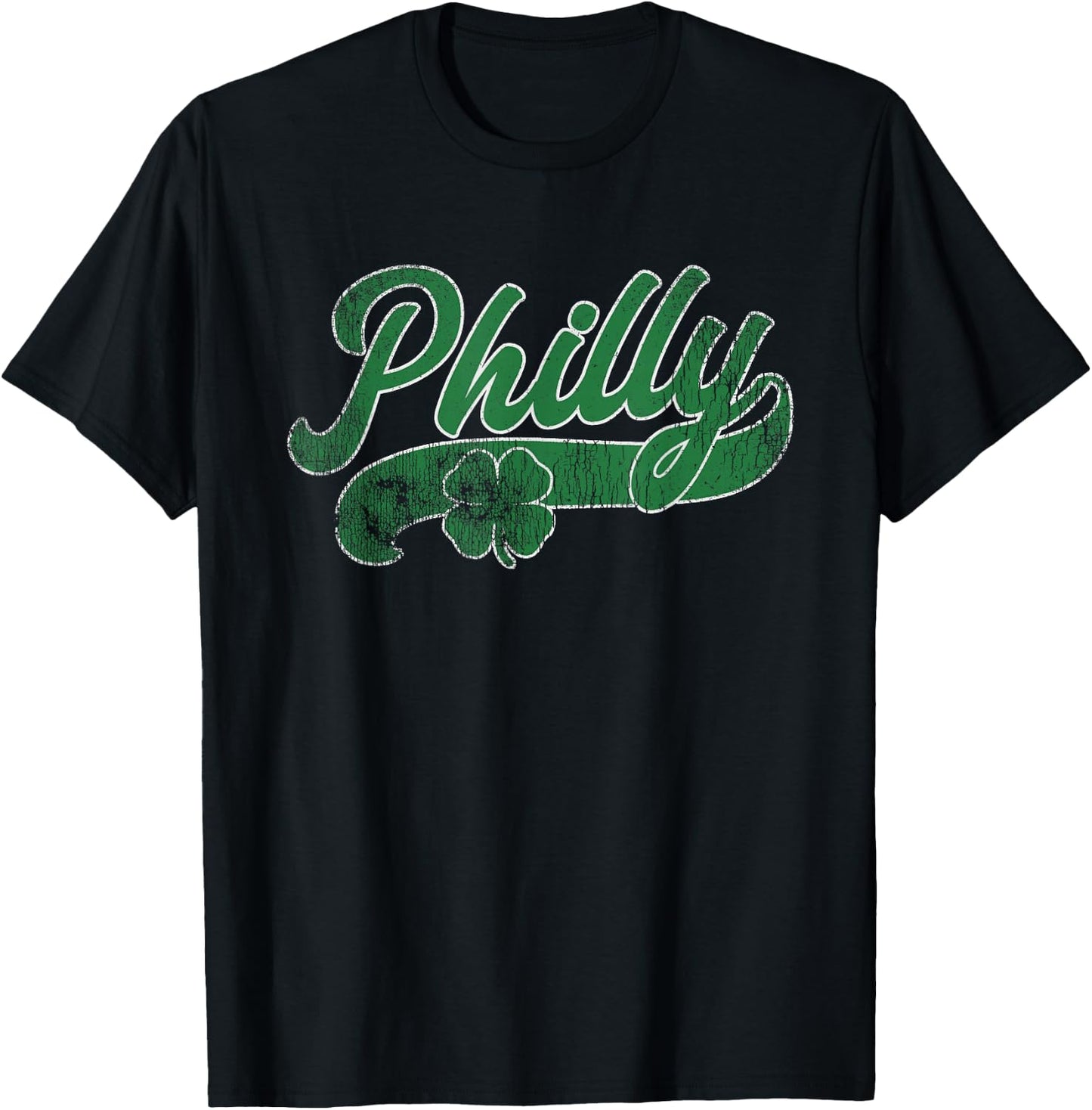 Philly Philadelphia Shamrock St. Patrick's Day Gift Irish T-Shirt - T-Shirt | Black