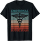 Vintage Emotional Support Human Service People Black T-Shirt - T-Shirt | Black