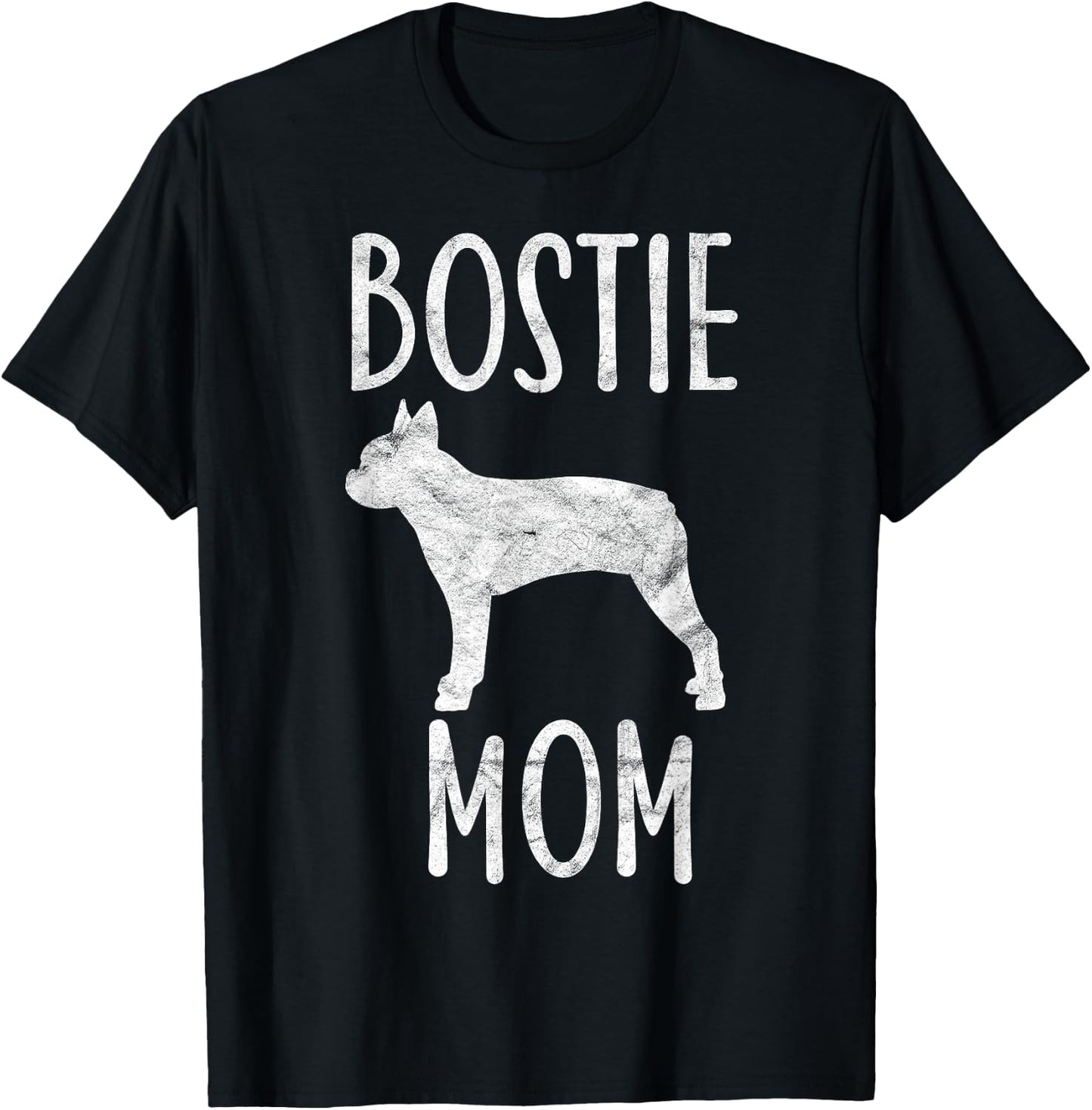 Vintage Boston Terrier Mom Gift Dog Owner Bostie Mother T-Shirt - T-Shirt | Black