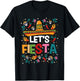 Let's Fiesta Cinco De Mayo Mexican Theme Party Guitar Lover T-Shirt - T-Shirt | Black