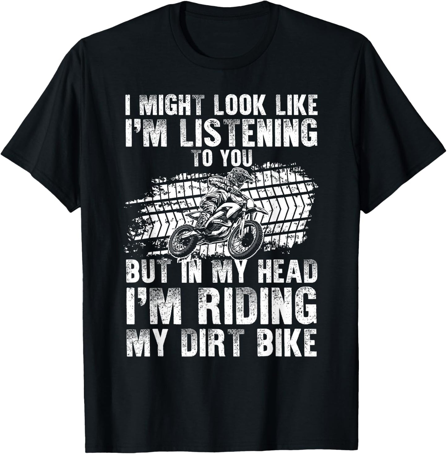 Funny Dirt Bike Art Women Dirtbike Motorcycle Riding T-Shirt - T-Shirt | Black