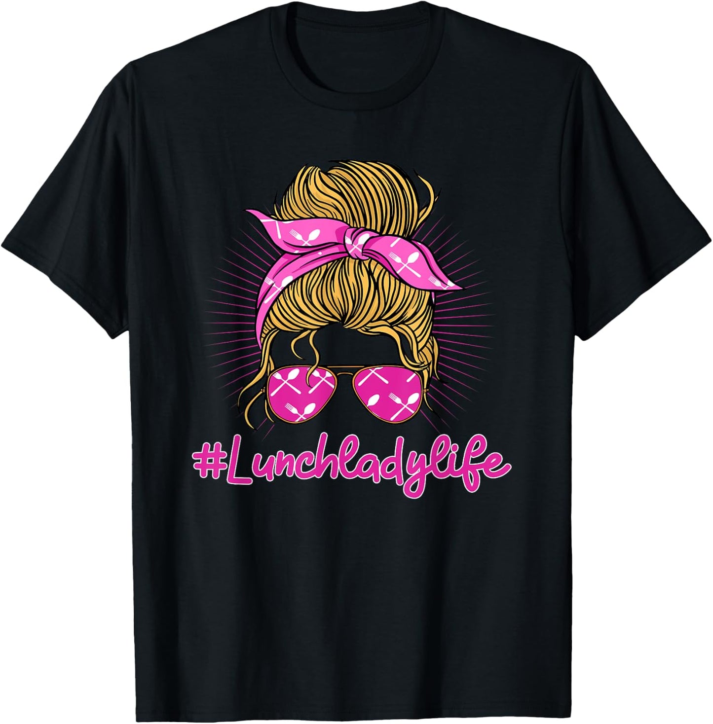 Lunch Lady Life School Food Service Worker Cafeteria Crew T-Shirt - T-Shirt | Black