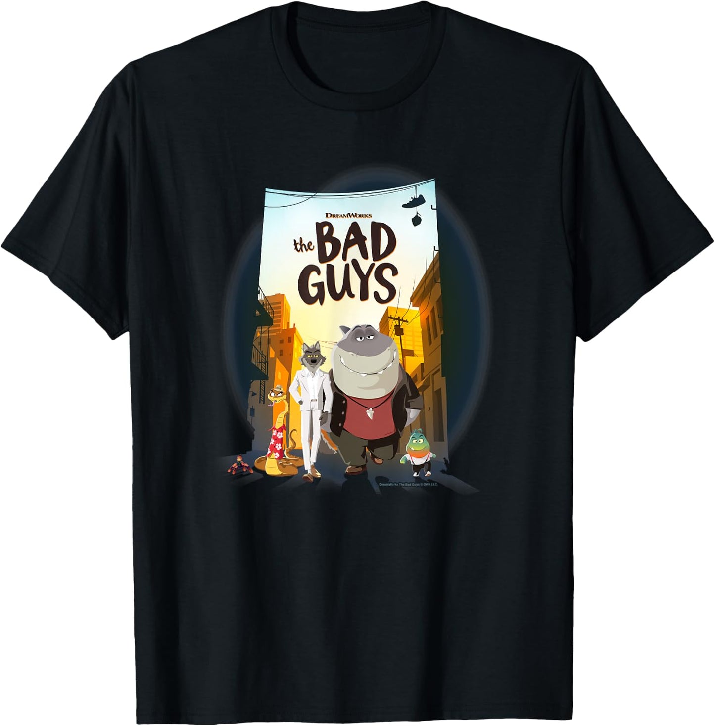 The Bad Guys Group Movie Poster Alternate T-Shirt - T-Shirt | Black