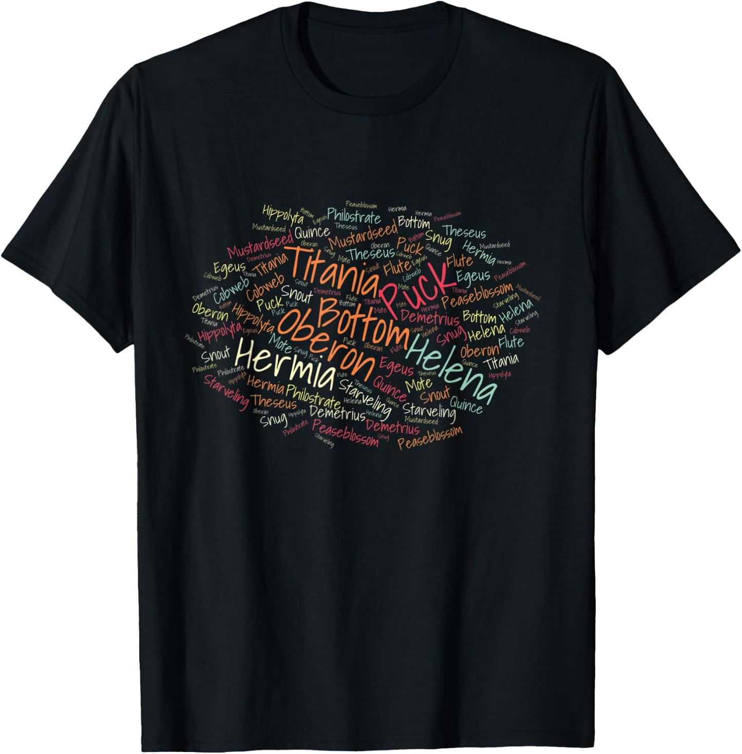 A Midsummer Night's Dream Character Cloud Men Women Kids T-Shirt - T-Shirt | Black